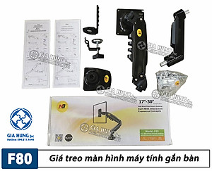 Giá treo màn hình máy tính nhập khẩu 1 tay NB F80 cho màn hình 17-27inch
