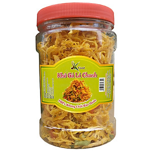 Khô gà lá chanh Loại Đặc Biệt Sợi Nhỏ Hiệu SK FOOD - Hũ 100G