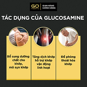 GO GLUCOSAMINE 1-A-DAY 1500mg 60 VIÊN- Viên uống bổ xương khớp nhập khẩu chính hãng GO Healthy New Zealand