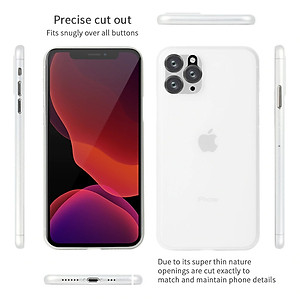 Ốp lưng chống sốc cho iPhone 11 Pro Max (6.5 inch) hiệu Memumi Ultra Thin độ mỏng 0.3mm , có gờ bảo vệ Camera - Hàng nhập khẩu