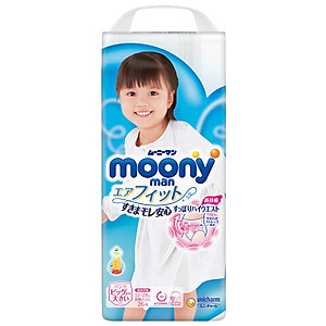 Tã Quần Cao Cấp Moony Nhật Bản Bé Gái XXL26 (26 Miếng)