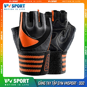Găng Tay tập Gym Có dây Quấn Trợ Lực Cổ Tay VNS002 (WEIGHT LIFTING GLOVES), Găng Tay Tập Gym Cao Cấp Có Phủ Da Trên Mu bàn Tay, Chống Chai Sần Lòng Bàn Tay, Bảo Vệ Khớp Cổ Tay