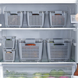 Hộp Đựng Bảo Quản Thức Ăn 2 Lớp 1,7 Lít Và 4,5 Lít Hokori. Hộp Đựng Hoa Quả Trái Cây Cao Cấp Việt Nhật Có Lỗ Thoát Khí , Sản Xuất Theo Tiêu Chuẩn Châu Âu An Toàn Cho Sức Khỏe - Hàng Việt Nam