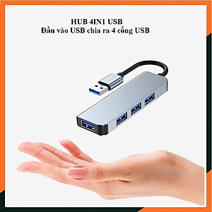 Hub Type C, Cổng Chuyển Đổi Type C, Hub USB, Cổng Chia USB, TypeC Ra 4 Cổng USB, Cổng Chuyển Đổi Dành Cho Mac book, Laptop, PC -  Hàng Chính Hãng