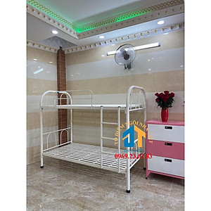 Giường sắt 2 tầng ngang 1m dài 2m bảo hành 1 năm - Đại Thành