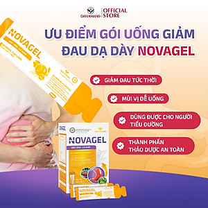 Gói Hỗ Trợ Giảm Đau Dạ Dày Tức Thì, Cải Thiện Tình Trạng Đầy Hơi Ợ Chua, Đau Rát Bao Tử Novagel Hộp 20 gói - Nguyên Liệu Nhập Khẩu Châu Âu