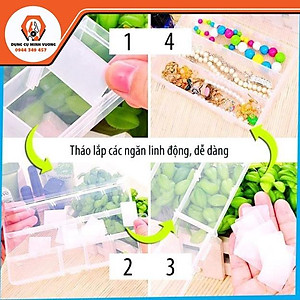 Hộp nhựa 8/10/15/24/36 ngăn đựng linh kiện điện tử, ốc vít, phụ kiện trang sức, mô hình đa năng