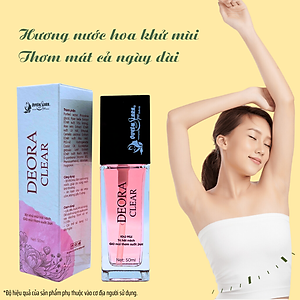 COMBO 2 Chai Xịt Khử Mùi Hôi Nách Deora Clear 50ml, Khử Mùi Toàn Thân, Không Gấy Ố Vàng Áo