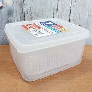 Bộ 3 hộp đựng thực phẩm Nakaya 1100ml vuông - nội địa Nhật Bản