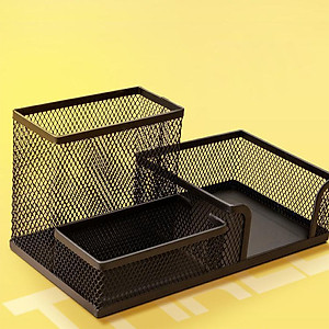 Hộp đựng bút để bàn Văn Phòng Phẩm NASI NS15 nhiều ngăn bằng thép sơn tĩnh điện cứng chắc khay đựng kệ để bút học sinh 