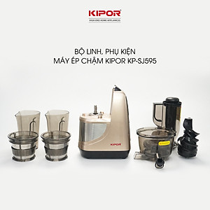 Máy ép chậm KIPOR KP-SJ595 - Chân đế chống rung lắc - Tặng lưới làm kem - Động cơ đồng nguyên chất công suất lớn -Hàng chính hãng
