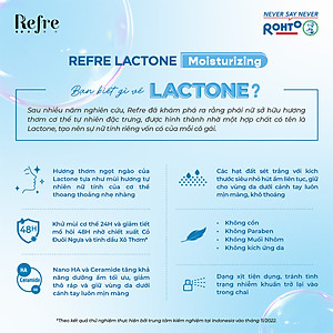 Xịt khử mùi, khóa mùi tỏa hương thơm tự nhiên cơ thể Refre Lactone Moisturizing 30ml
