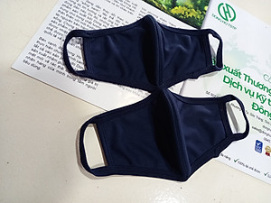 Combo 10 cái Khẩu Trang Vải 3 Lớp Màu Xanh Navy