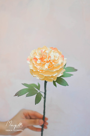 Hoa giấy trang trí cao cấp, Hoa Mẫu Đơn handmade cành lớn Maypaperflower - hoa giấy nghệ thuật, hoa cắm bình, decor nhà ở