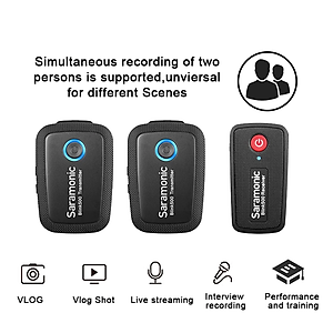 MICRO THU ÂM KHÔNG DÂY SARAMONIC BLINK 500 B2 (TX + TX + RX) 2 PHÁT + 1 THU | Hàng Chính Hãng