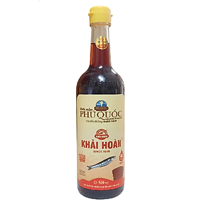 Nước mắm Khải Hoàn Phú Quốc 40-43 độ đạm 520ml thùng 12 chai thủy tinh