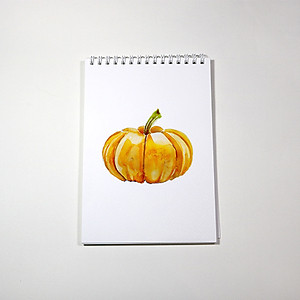 Sổ vẽ chuyên dụng A5 dòng cao cấp từ Ý, có vân màu trắng sang vẽ đẹp chì và màu nước lên màu giữ được độ trong, giấy dày định lượng 260gsm 15 tờ Green Art - Hàng chính hãng