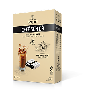 Trung Nguyên Legend - Cà phê hoà tan rang xay 3in1 Cafe sữa đá - Hộp 9 gói x 25gr