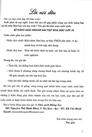 Sách tham khảo_KĨ NĂNG GIẢI NHANH BÀI TẬP HÓA HỌC LỚP 10_HA