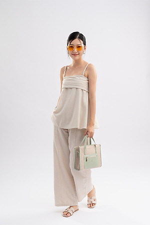 Túi Yuumy ( Thời trang nữ mini cói phối màu - Túi đeo chéo da Seasand YN209 )