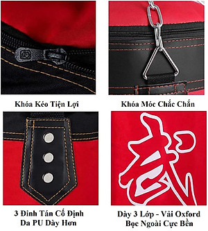 Bộ Vỏ Bao Đấm Bốc Treo Tường 3 Lớp Cao Cấp – Chọn Size - Mua 1 Tặng 7 Phụ Kiện Tập Luyện Siêu Bền Tập Boxing, Tập MMA – Dây Quấn Dài – Chính Hãng Dododios