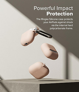Vỏ ốp dành cho AirPods 4 RINGKE Silicone - Hàng Chính Hãng