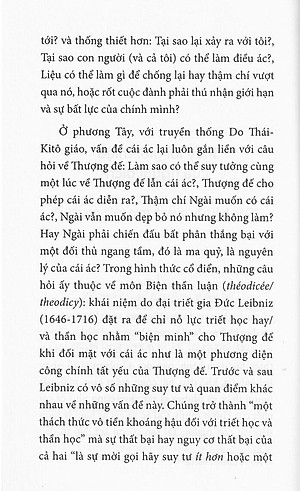 Sách Cái Ác - Một Thách Thức Đối Với Tiết Học Và Thần Học