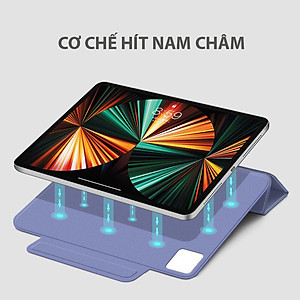 Bao da nam châm dành cho iPad Air 6 M3/M2 11"/13"/Pro M4 2024 11"/13" Zaki siêu mỏng - Hàng Chính Hãng