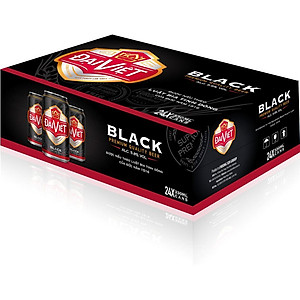 [Thùng (24) lon 330ml] Bia Black Đại Việt, Bia đen sản xuất theo luật bia tinh dòng của Bia Đức, không hóa chất, Bia việt dành cho người có gu