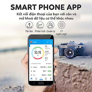 Cân Điện Tử Bluetooth Sạc USB, Cân Sức Khỏe Thông Minh Kết Nối App Đo Chỉ Số Cơ Thể Chính Xác - HÀNG CHÍNH HÃNG MINIIN