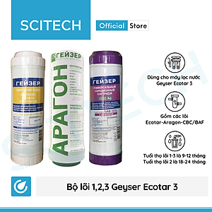 Máy lọc nước Nano Geyser Ecotar 3 kèm bộ đơn lọc thô 10 inch by Scitech - Hàng chính hãng
