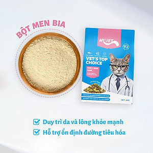 [Hoả tốc] Thức Ăn Cho Mèo MRVET T2 Mới, Gói 1KG Tăng Cường Omega 3, Mượt Lông, Giảm Rụng