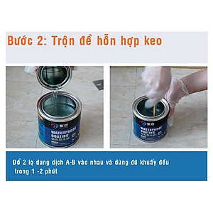 Set 0.3 Kg Keo Chống Thấm TAIKOMI Epoxy - Chống Thấm A/B Trong Suốt 2 Thành Phần, Sử Lý Chống Thấm Mặt Sàn Nhà Vệ Sinh,Gạch Men