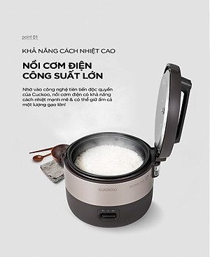 Nồi Cơm Điện Cuckoo 3.0 lít CR-1755- Lòng nồi chống dính- Hàng chính hãng Cuckoovina- Bảo hành 2 năm