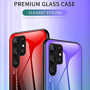Ốp lưng kính cường lực cho Samsung Galaxy S23 / S23 Ultra / S23 Plus / S23+ hiệu HOTCASE Gradient Case chống sốc chống va đập, hiệu ứng gradient theo góc nhìn, chống sốc cực tốt, chất liệu cao cấp - hàng nhập khẩu