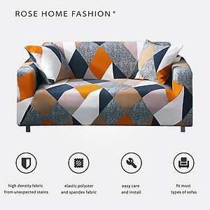 Stretch Slipcover Elastic Stretch Sofa Cover with Pillowcase for Living Room Couch Cover