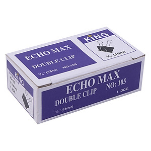 Bộ 6 Hộp Kẹp Bướm Echo (15mm) - Đen