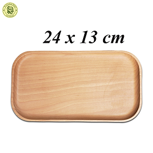 Khay Gỗ Chữ Nhật Dài 24 Cm Rộng 13 Cm Trơn Không Tay Cầm TL79 - Đồ Gỗ Nhà Bếp Thương Hiệu Trường Sơn