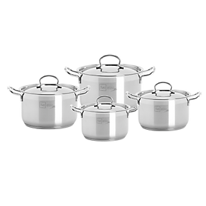 Bộ Nồi inox 304 Và Chảo Chống Dính Inox 430 Bếp Từ 3 Đáy Fivestar 5 Món Nắp inox