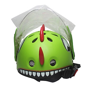 Mũ Nón Bảo Hiểm KhoNCC Hàng Chính Hãng - Cho Bé Trẻ Nhỏ Kiểu Dáng Khủng Long Có Kính Bảo Vệ Mắt - NHK-NBHKL-XALA (Nhiều Màu)