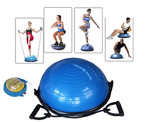 Bóng Tập Yoga Thăng Bằng BS Cao Cấp (Kèm Dây Kéo + Bơm Mini)