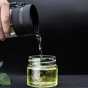 Bình Thủy Tinh 2 Lớp Pha Trà - Cách Nhiệt Tốt - Có Lõi Lọc Inox 304 - Dung Tích 400ml - Hàng Loại 1