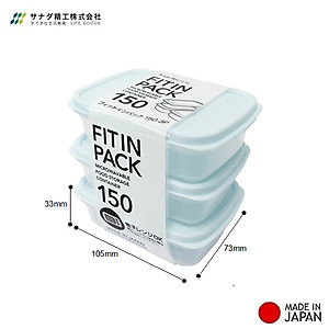 Set 03 hộp thực phẩm nắp mềm Fit in Pack hàng Made in Japan