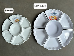Bộ Bát Đĩa Hoa Mặt Trời 6836 Việt Nhật Loại Lớn - Bộ Bát Đĩa Bày Cỗ