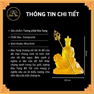 Tượng phật Địa Tạng Vương Bồ Tát cao 10cm tượng phật để ô tô đồ thờ cúng shop Diệu Tâm mẫu Địa Tạng LL 10cm cưỡi hổ
