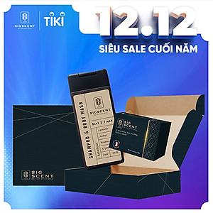 [SIGSCENT GIFTSET]Xà bông hương nước hoa Pháp Woody Urban & Sữa tắm dầu gội cho nam Rebellious 2in1 thương hiệu SIGSCENT