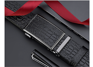 Thắt lưng nam da bò nguyên chất mặt khóa tự động hợp kim cao cấp