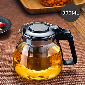 Bộ Bình Trà Thủy Tinh Kèm 4 Ly Lưới Lọc Inox 304 Không Gỉ Tiện Lợi - Hàng Chính Hãng