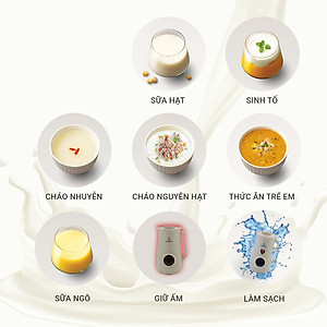 Máy Làm Sữa Hạt Cao Cấp Kalpen Mini 0.6L, Máy Xay Nấu Đậu Nành Đa Năng, Công Suất 750W - Hàng chính hãng