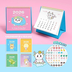 Lịch Bàn Mini - 12 Cung Hoàng Đạo